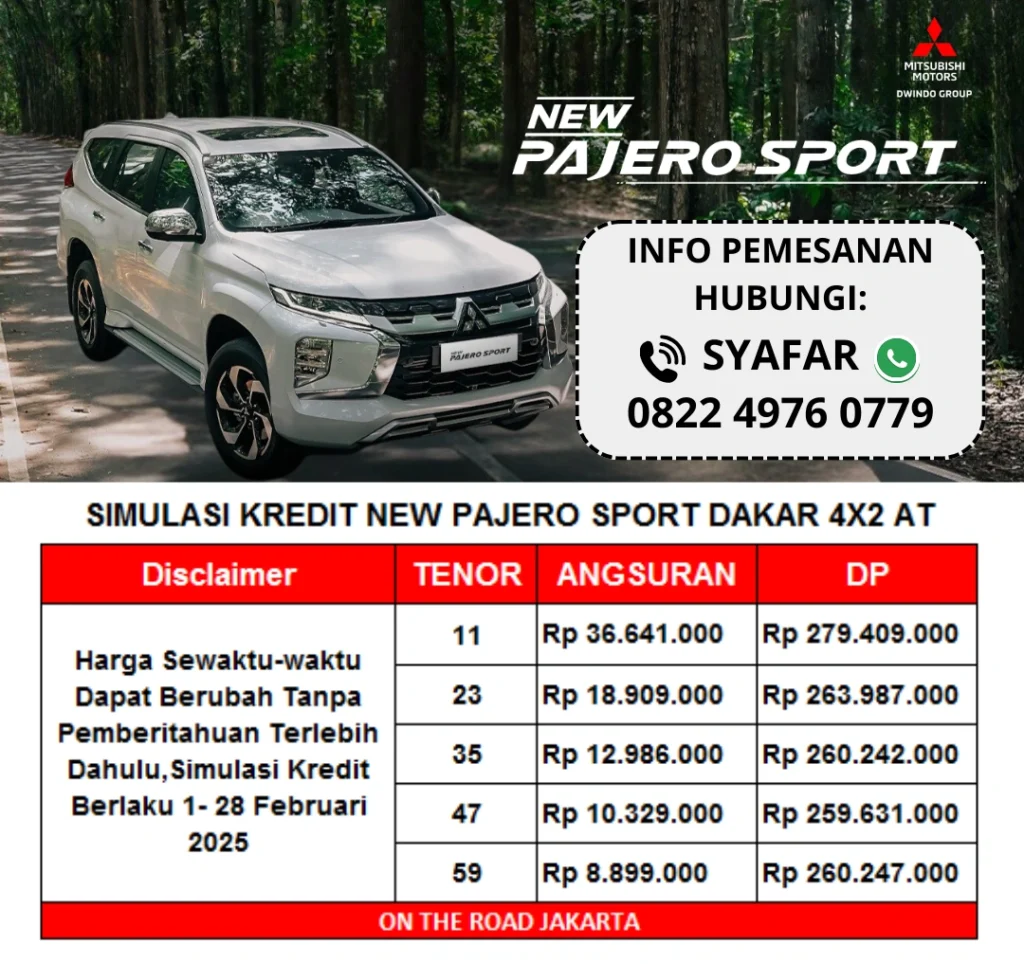 New Pajero Sport Dakar 4x2 AT